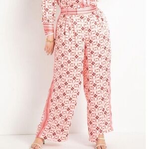 Eloquii pink printed pants